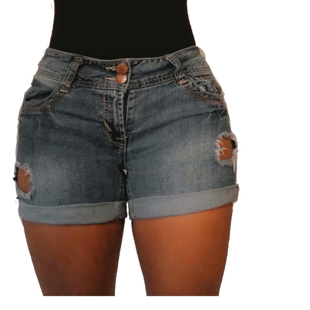 Ripped Jeans Shorts